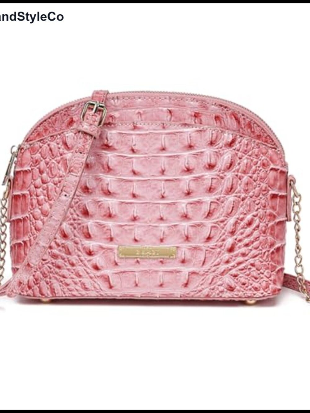 Crocodile Embossed Vegan Leather Satchel Crossbody Shoulder Handbag Purse